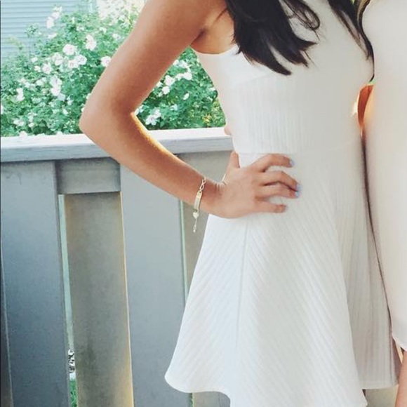 White Ribbed Dress - Picture 2 of 2